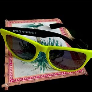 PINK Lime green and black sunglasses